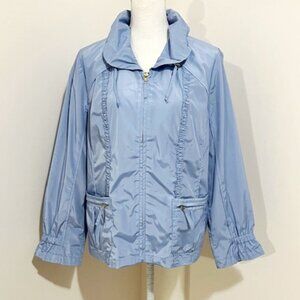 Chico's Zenergy Light Blue Windbreaker Rain Jacket size large/2